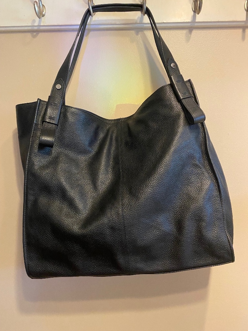 LODIS Travel, Business, Shopping. Pebbled Black  Bag Leather